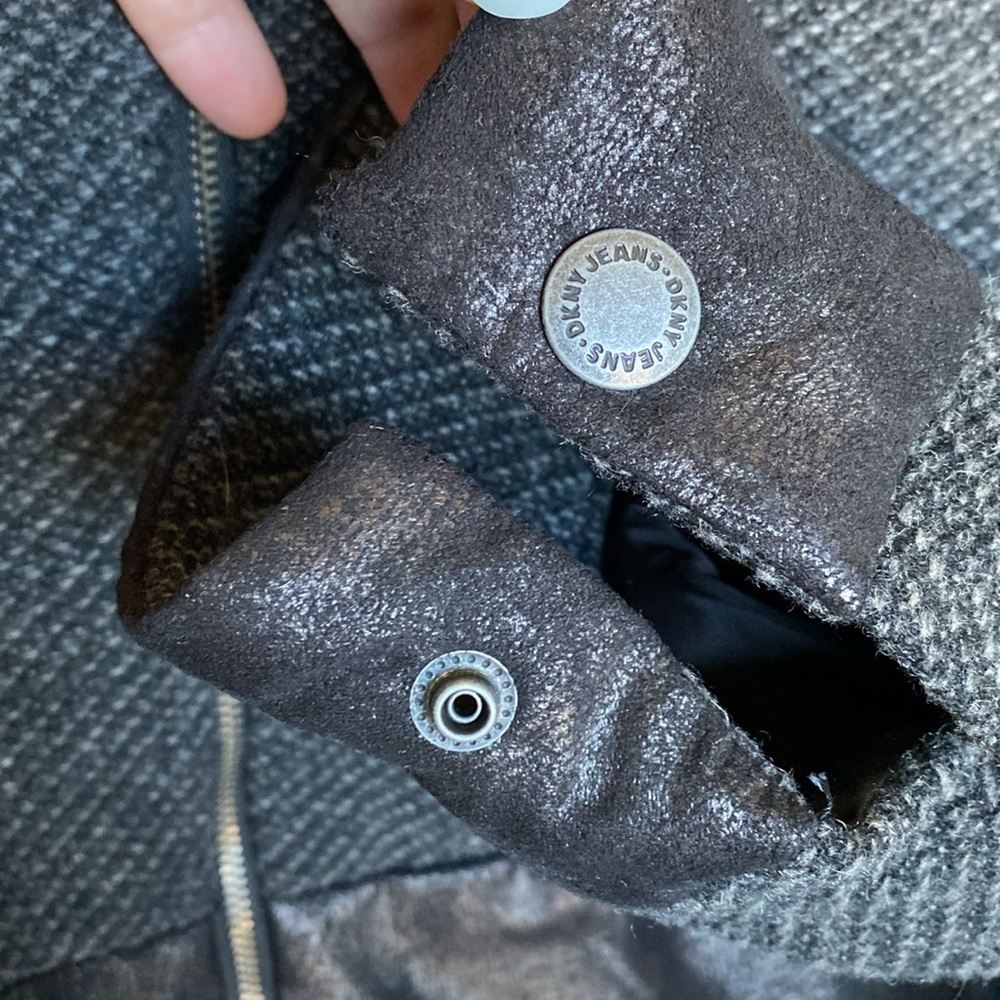 DKNY Jeans Black and Grey Jacket - Picture 6 of 7